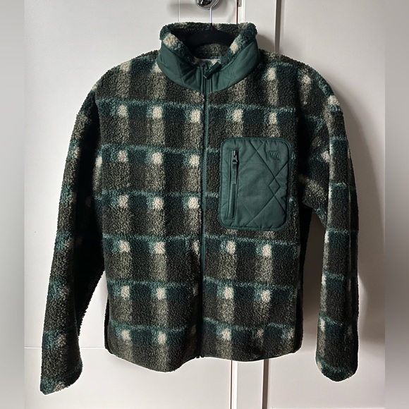 Uniqlo x JW Anderson green windproof outer fleece printed jacket size S - Picture 4 of 9